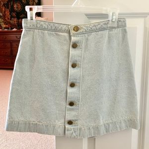 Denim Button-Up Skirt